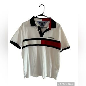 Tommy Hilfiger Colorblock Polo Shirt Size Large